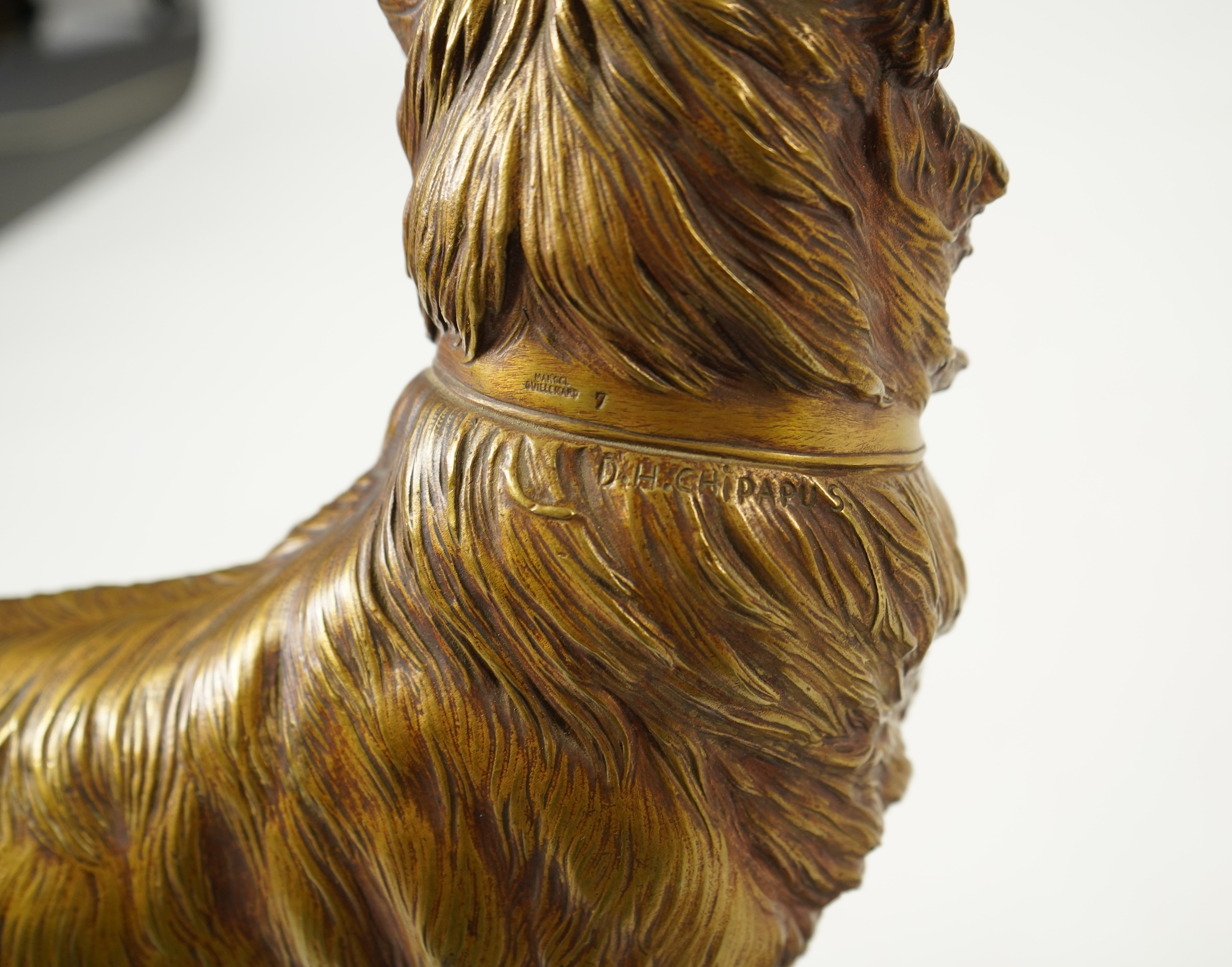 Attributed to Demétre H. Chiparus (Romanian, 1886-1947), a gilded bronze figure of a German Shepherd dog